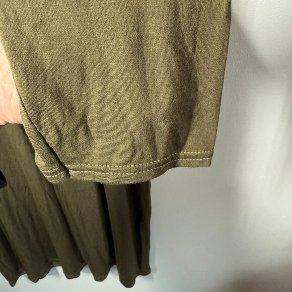 NWT Boohoo Roll Neck Jersey T-Shirt Dress Womens Plus 24 Green Long Sleeve Casua - Picture 5 of 9